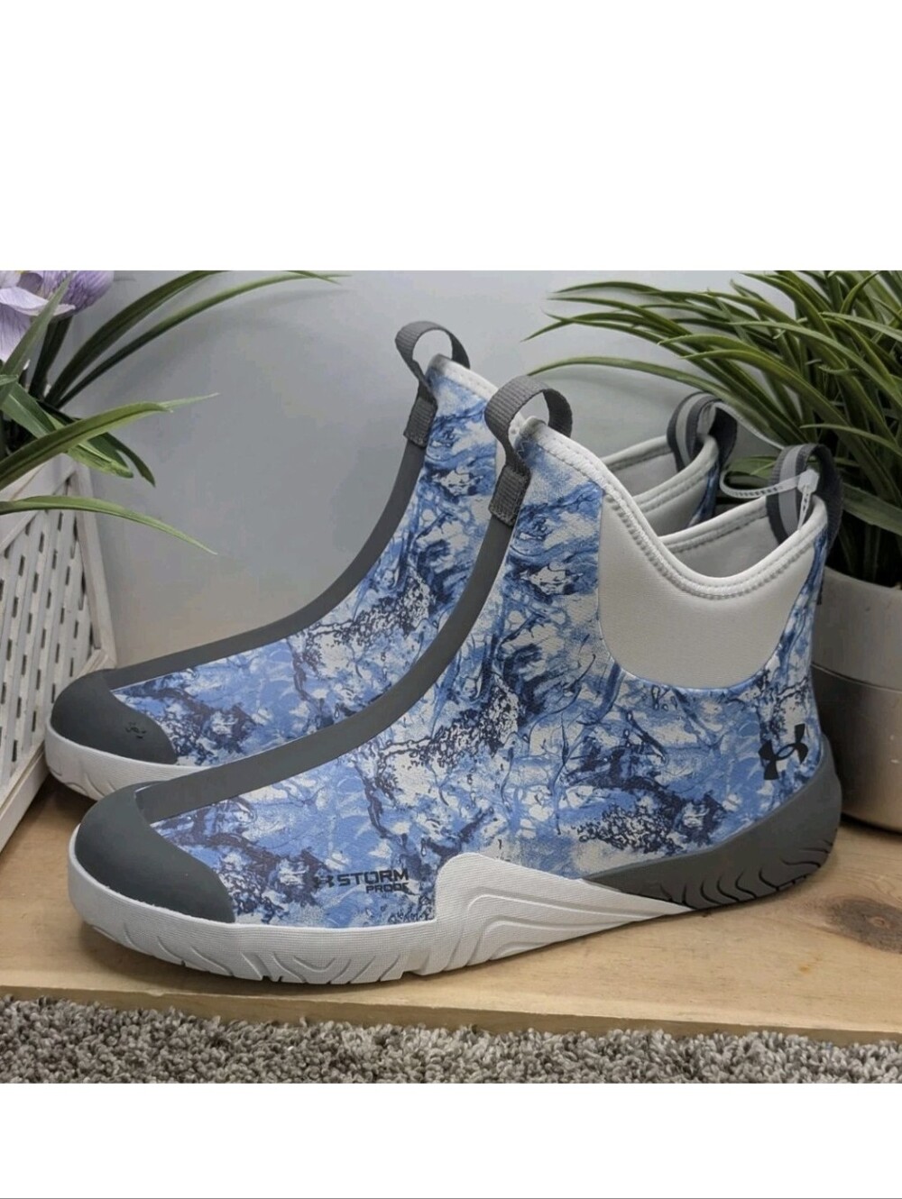 Under Armour Shoreman Blue Waterproof Mens Size 9 Fishing Boots Hiking Outdoors - Picture 3 of 6